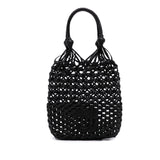 Nappa Macrame Bucket Bag Black - Lab Luxury Resale