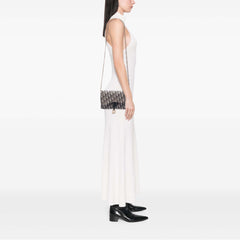 Oblique Canvas Saddle Pouch Wallet on Chain Blue - Lab Luxury Resale