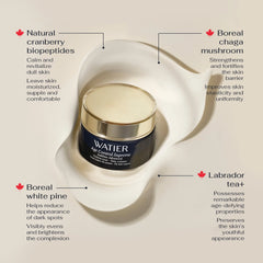 Watier Age Control Supreme Day Cream 50ml jar with ingredients displayed, perfect for anti-aging skincare.