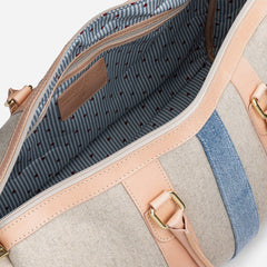 Monte & Coe Italian Wool Weekender in Natural NEW