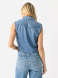 MOTHER  Women's The Sleeveless Knotted Exes Top Size S