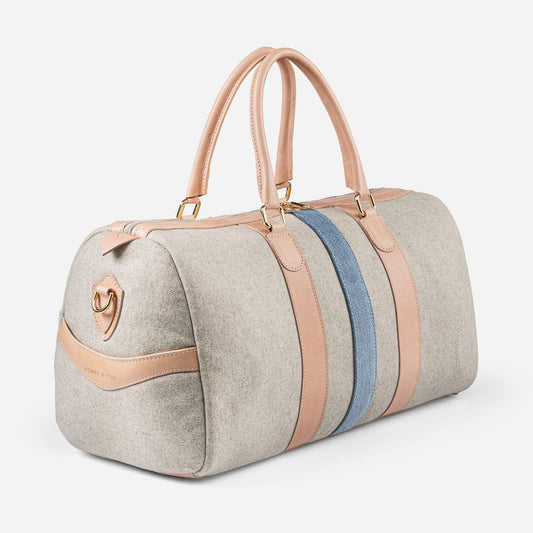 Monte & Coe Italian Wool Weekender in Natural NEW