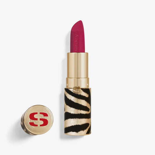 Sisley Phyto-Rouge Velvet lipstick in shade 22 Rose Punch, new in box, showcasing smooth, vibrant pink lipstick in a sleek tube.