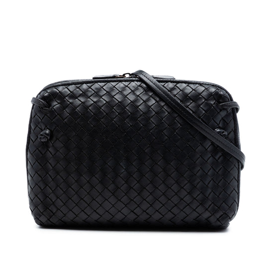Nappa Intrecciato Nodini Crossbody Black - Lab Luxury Resale