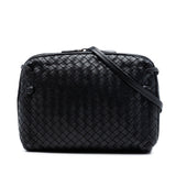 Nappa Intrecciato Nodini Crossbody Black - Lab Luxury Resale