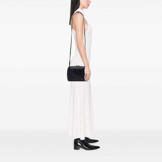 Nappa Intrecciato Nodini Crossbody Black - Lab Luxury Resale