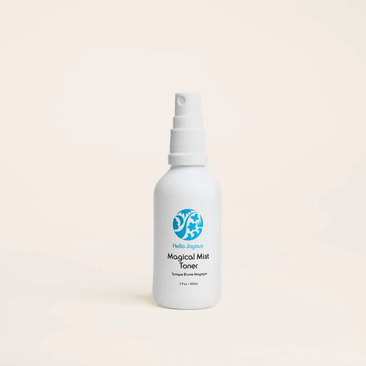 Hello Joyous Magical Mist Hydrosol Toner 60ml bottle, natural skincare product with a sleek design and minimalist label.