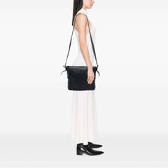 Nappa Intrecciato Messenger Bag Black - Lab Luxury Resale
