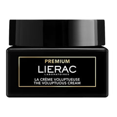 Lierac Premium The Voluptuous Cream 50ml jar with elegant packaging, showcasing a luxurious skincare product for radiant skin.