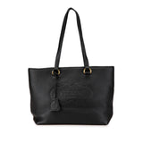 Vitello Phenix Canapa Logo Tote Black - Lab Luxury Resale