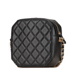 CC Quilted Lambskin Octagon Camera Case Black - Lab Luxury Resale