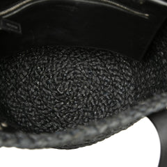 Small Raffia Panier Tote Black - Lab Luxury Resale