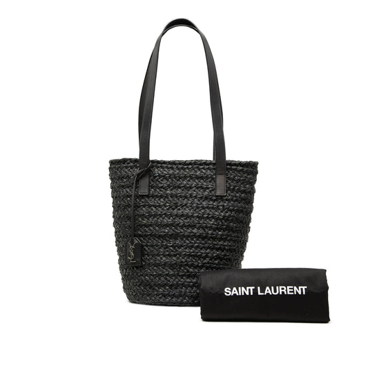 Small Raffia Panier Tote Black - Lab Luxury Resale