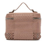 Mesh Embroidered Diortravel Vanity Case Pink - Lab Luxury Resale