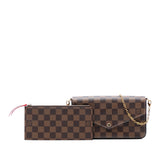Damier Ebene Pochette Felicie Brown - Lab Luxury Resale