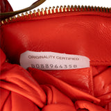 Foulard Intrecciato Calfskin Banana Hobo Red - Lab Luxury Resale