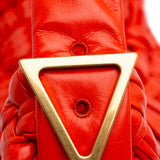 Foulard Intrecciato Calfskin Banana Hobo Red - Lab Luxury Resale