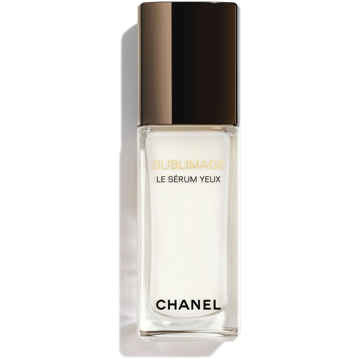 Chanel Sublimage Le Sérum Yeux Ultimate Eye Serum in 15ml bottle, displayed with sleek packaging and elegant design.