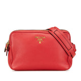 Vitello Phenix Double Zip Camera Bag Red - Lab Luxury Resale