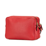 Vitello Phenix Double Zip Camera Bag Red - Lab Luxury Resale