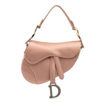 Dior Mini Satin Crystal Embellished Saddle Bag Pink