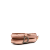 Mini Satin Crystal Embellished Saddle Bag Pink - Lab Luxury Resale