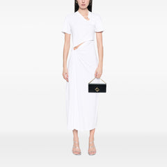 Smooth and Grained Calfskin Vitello King Cruise FF Diamonds Continental Envelope Wallet On Chain Black - Lab Luxury Resale
