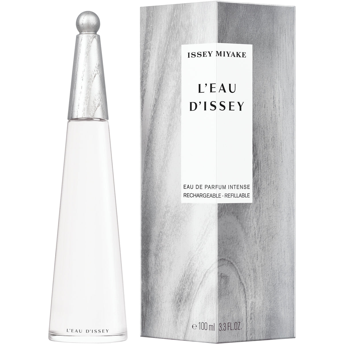 Issey Miyake L'Eau d'Issey Eau de Parfum Intense 100ml bottle with sleek design, unopened packaging, and elegant branding.