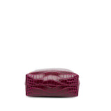 Mini Croc-Embossed Chain Bucket Bag Purple - Lab Luxury Resale