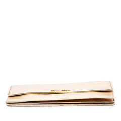 Metallic Leather Top Handle Wallet Bag Gold - Lab Luxury Resale