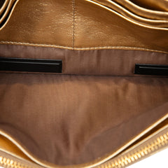 Metallic Leather Top Handle Wallet Bag Gold - Lab Luxury Resale