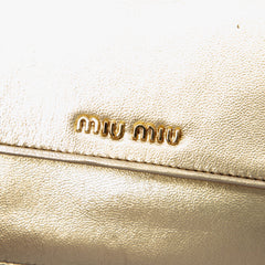 Metallic Leather Top Handle Wallet Bag Gold - Lab Luxury Resale