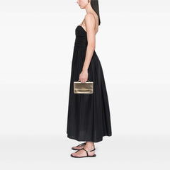 Metallic Leather Top Handle Wallet Bag Gold - Lab Luxury Resale