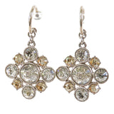 Pre-Owned Chanel CC Silver Plated Crystal Dangle Earrings