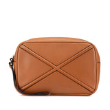 Leather Puzzle Clutch Brown - Lab Luxury Resale