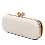 Bicolor Leather Twin Long Skull Clutch Black - Lab Luxury Resale