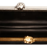 Bicolor Leather Twin Long Skull Clutch Black - Lab Luxury Resale