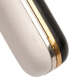 Bicolor Leather Twin Long Skull Clutch Black - Lab Luxury Resale