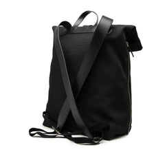 Canvas Techno Web Fold Over Backpack Black - Lab Luxury Resale