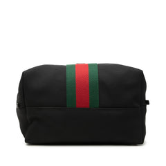 Canvas Techno Web Fold Over Backpack Black - Lab Luxury Resale