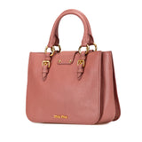 Goatskin Madras Leather Satchel Pink - Lab Luxury Resale