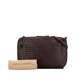 Large Nappa Intrecciato Nodini Crossbody Brown - Lab Luxury Resale