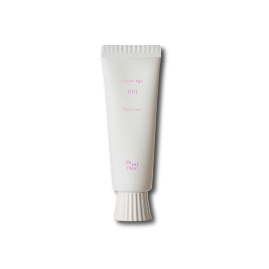 De mi flor Fleurage Hand Cream 40ml with floral packaging and elegant design, showcasing a luxurious beauty product.