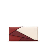 Leather Puzzle Continental Wallet Red - Lab Luxury Resale