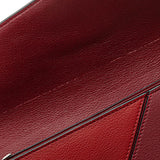 Leather Puzzle Continental Wallet Red - Lab Luxury Resale