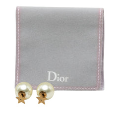 Gold Plated Faux Pearl Star Tribales Push Back Earrings Gold - Lab Luxury Resale