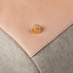 Monte & Coe Italian Wool Weekender in Natural NEW