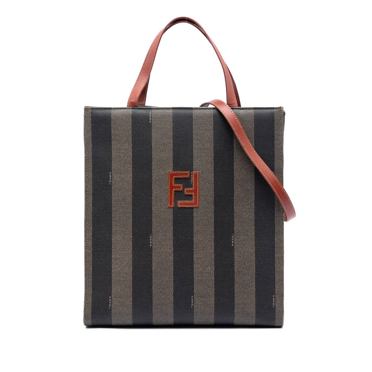 Pequin Coated Canvas FF Convertible Backpack Brown - Lab Luxury Resale