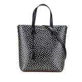 Toy Calfskin Polka Dot North South Shopping Tote Black - Lab Luxury Resale