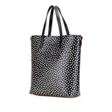 Toy Calfskin Polka Dot North South Shopping Tote Black - Lab Luxury Resale